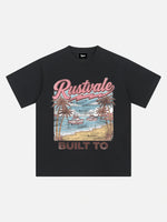 Retro Tropical Coast Printed Tee