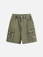 Loose-fit Multi-pocket Knee-length Shorts