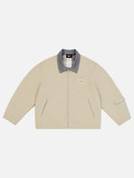 Barn-style Workwear Canvas Loose-fit Jacket