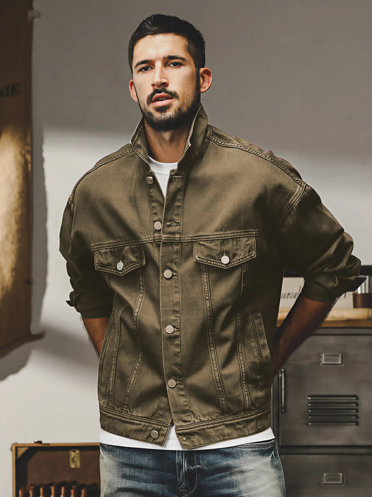 Classic American-style Vintage Denim Jacket