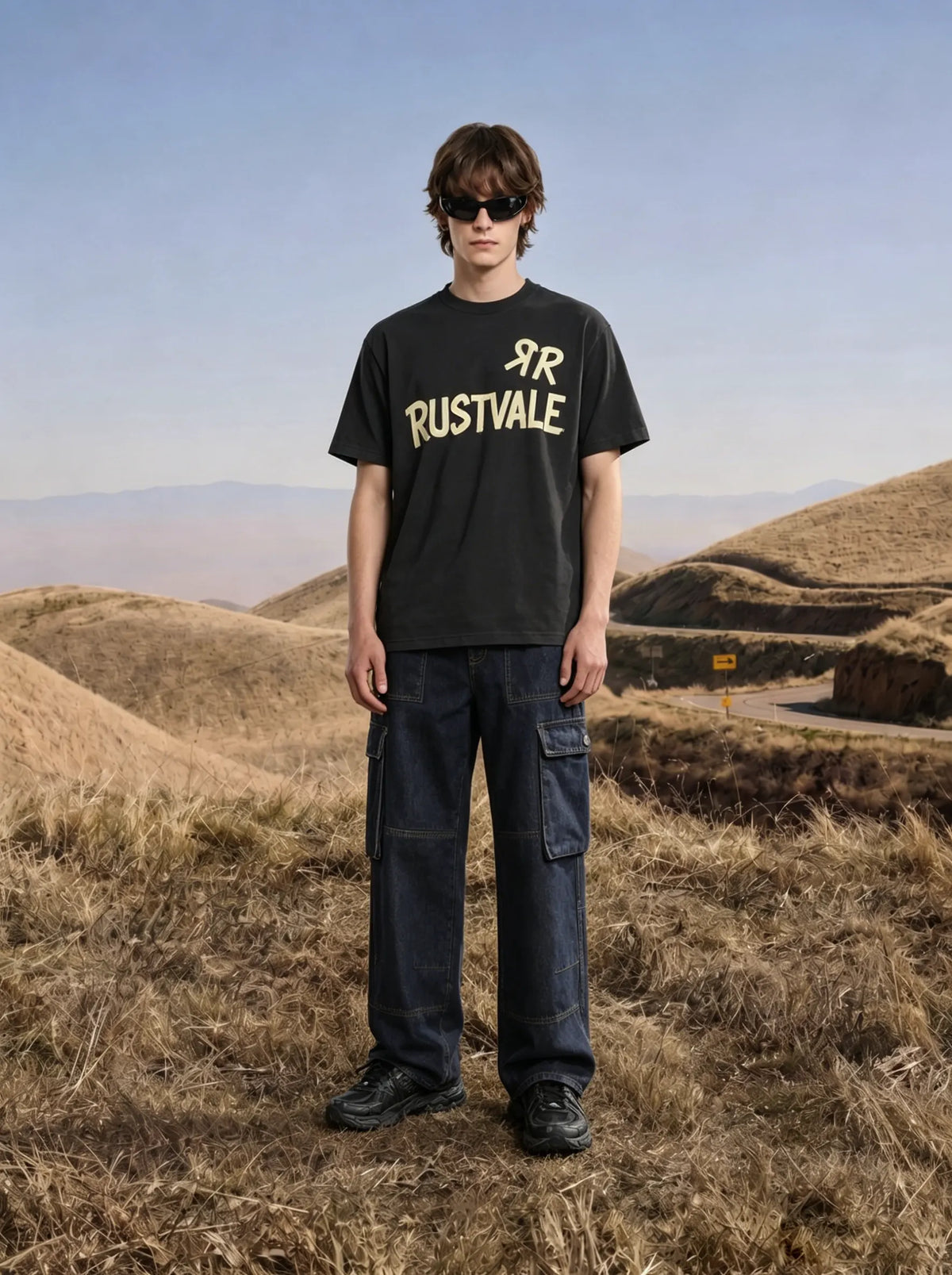Rustvale Tape Effect Letter Tee