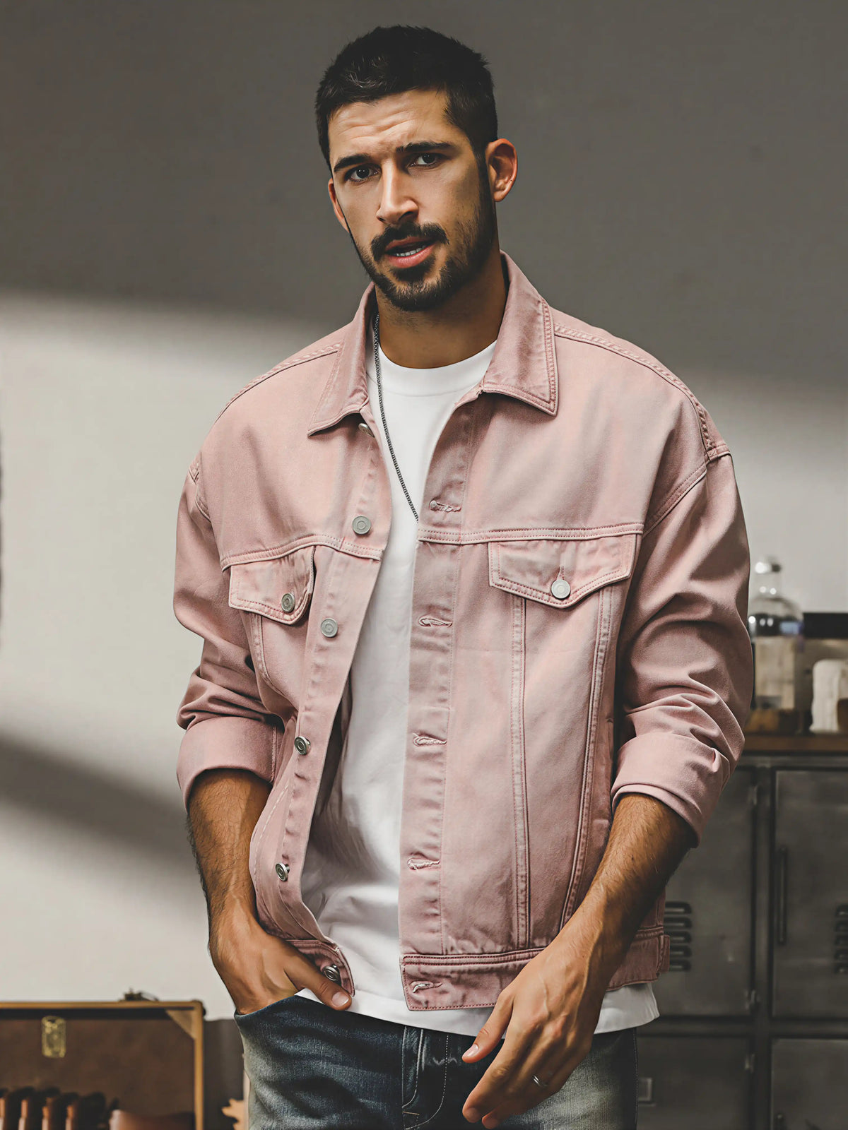 Classic American-style Vintage Denim Jacket