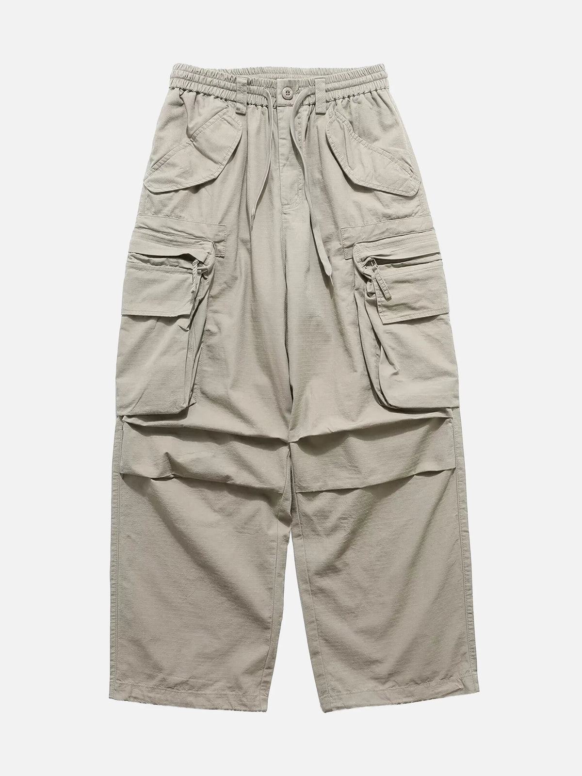 Wide-leg Cargo Pants With Large Pockets
