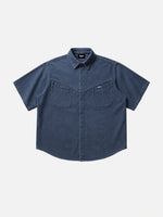 Japanese-style Vintage Washed & Distressed Work Shirt