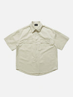 Versatile Washed Loose-fit Short-sleeve Shirt
