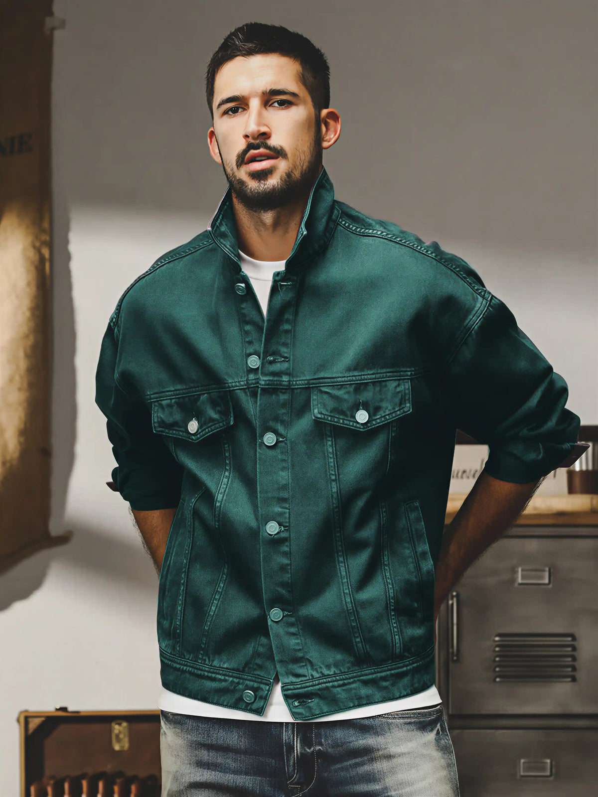 Classic American-style Vintage Denim Jacket