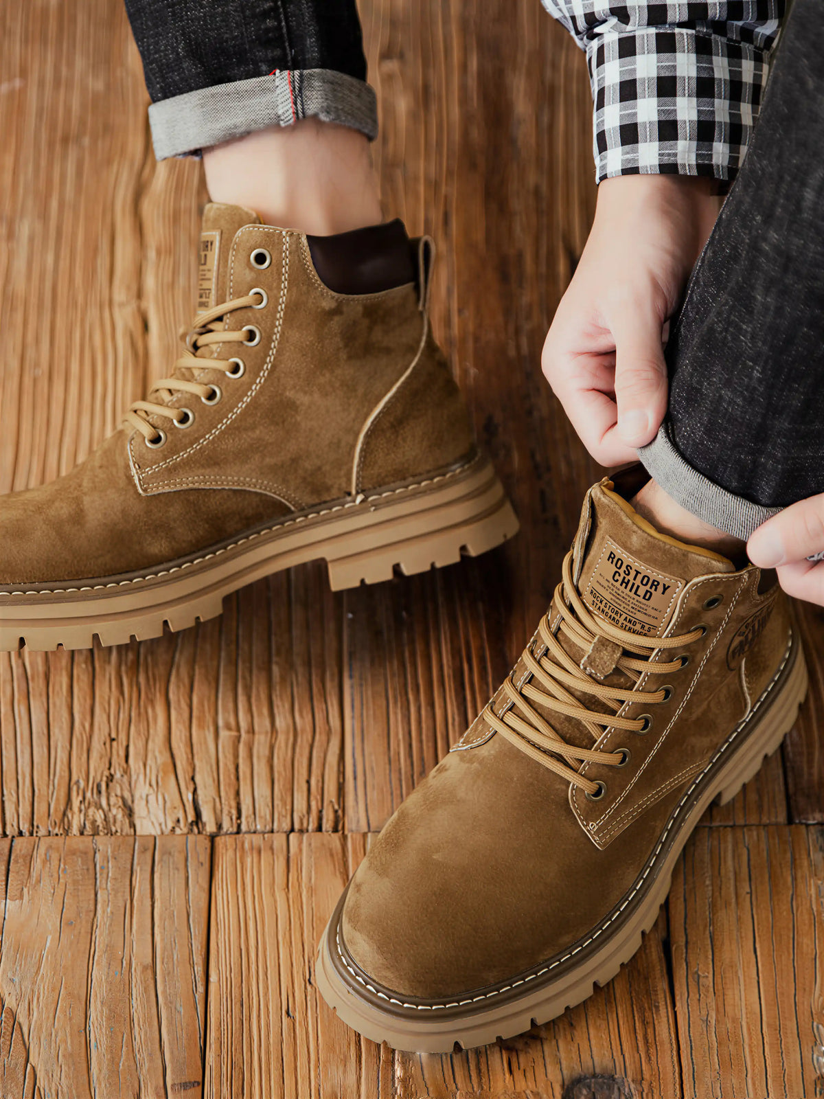 British-style High-top American Work Boots