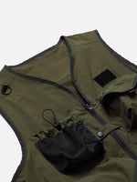 Techwear Cargo-Weste mit mehreren Taschen