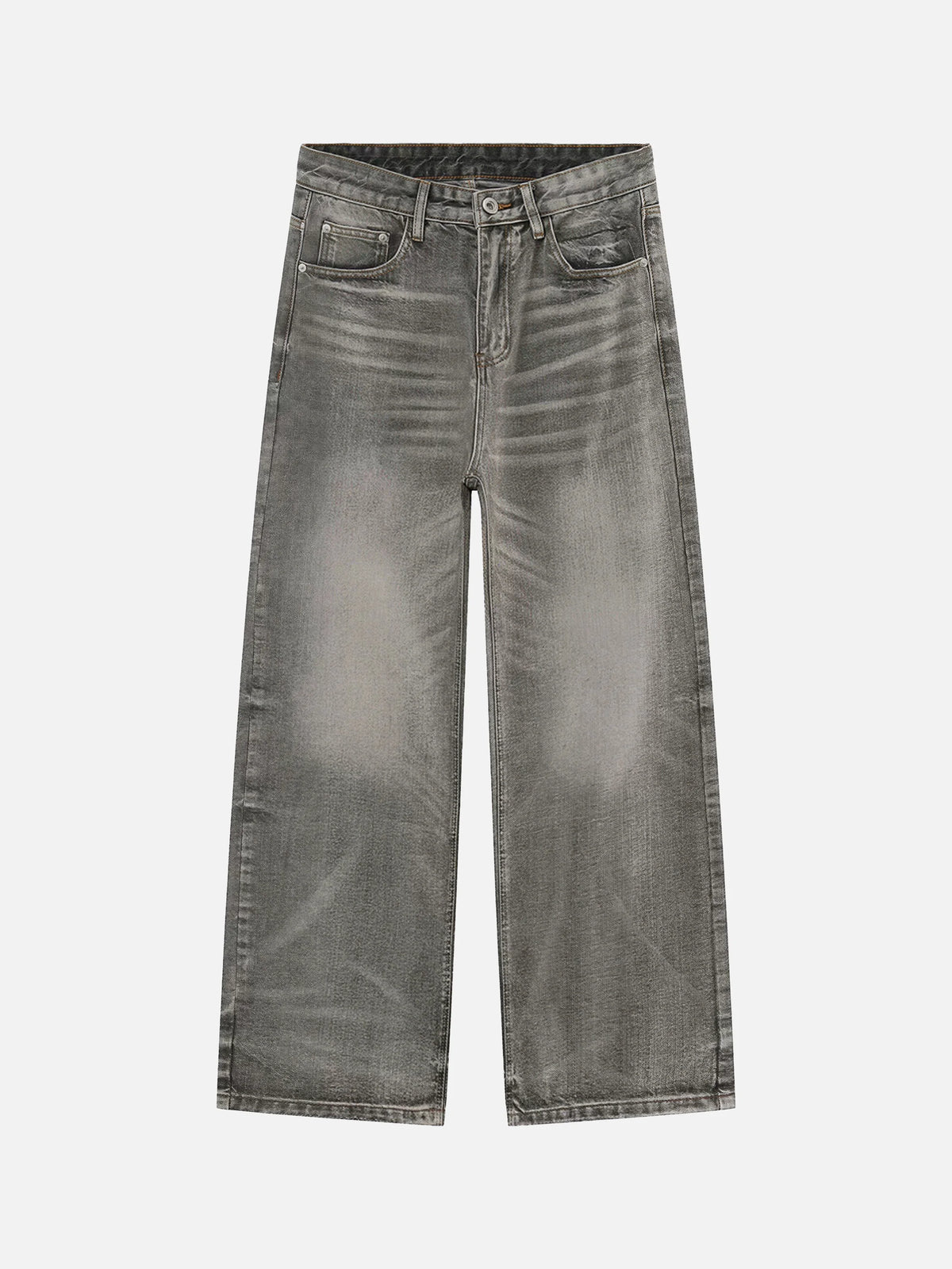 Retro Whiskered Washed Denim Jeans