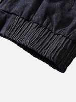 Pu Leather Collared Jacket With Double-ended Zipper