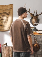 Heavyweight Oversized Washed T-shirt In Retro Maillard Tones