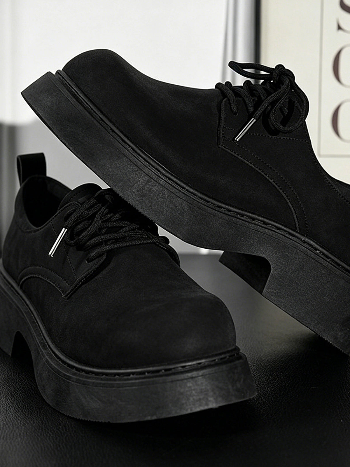 Platform Height-increasing Work Boots / Casual Leather Shoes