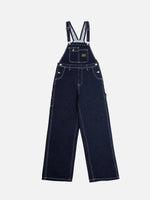 Retro Striped Denim Overalls