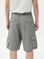 Retro Washed Multi-pocket Cargo Shorts