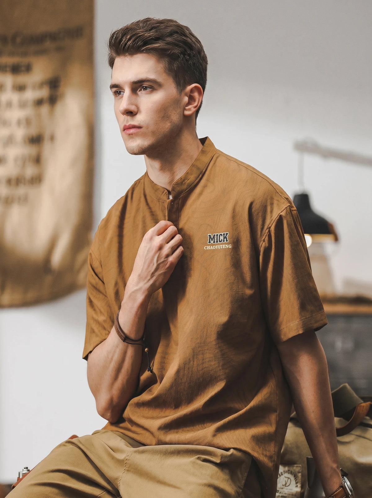 American Retro Loose-fit Short-sleeve Polo Shirt