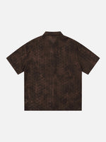 Retro Distressed Short-sleeve Shirt
