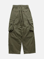 Wide-leg Cargo Pants With Large Pockets
