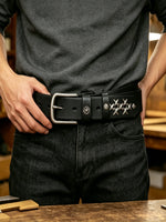 Versatile Handmade Men's Belt In Top-grain Cowhide