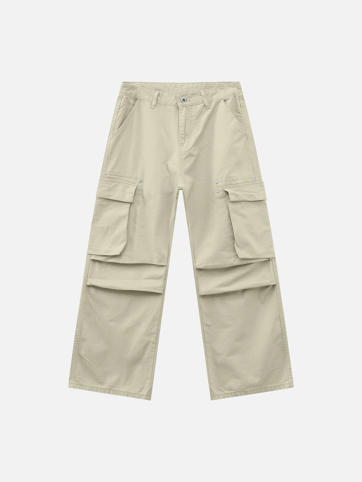 Multi-pocket Loose-fit Wide-leg Cargo Pants