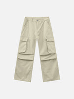 Multi-pocket Loose-fit Wide-leg Cargo Pants
