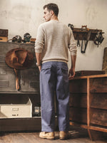 Retro Washed & Distressed Straight-leg Cropped Cargo Pants