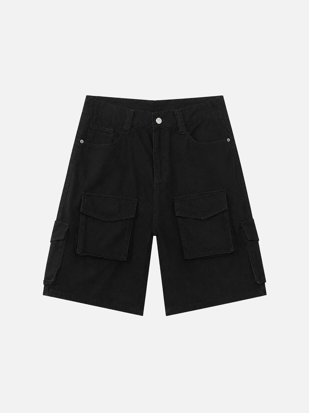 Retro Washed Multi-pocket Cargo Shorts