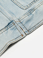 American Retro Washed Blue Distressed Work Jacket
