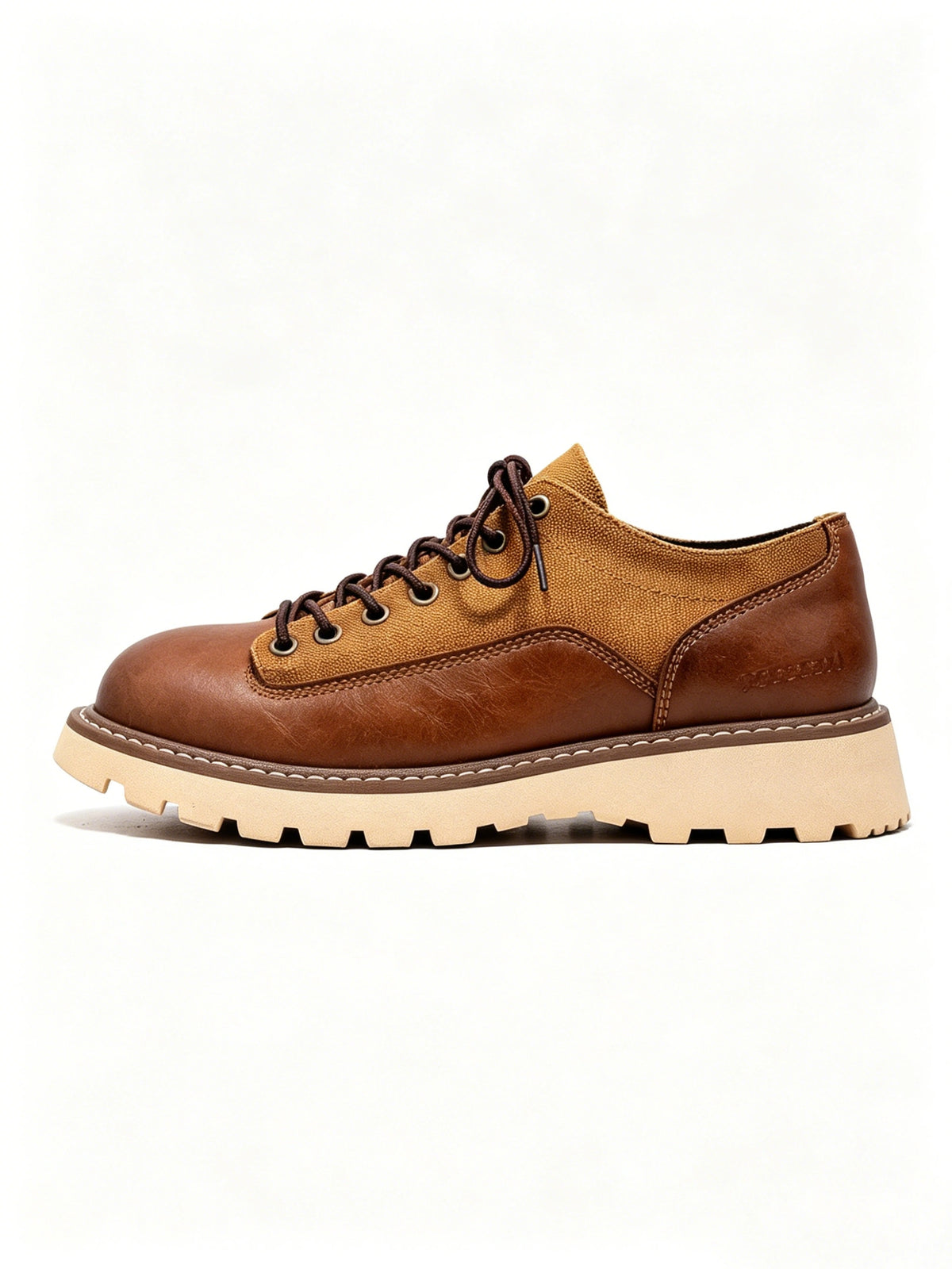 American-style Rugged Yet Refined Round-toe Leather Shoes