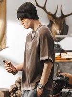 Heavyweight Oversized Washed T-shirt In Retro Maillard Tones