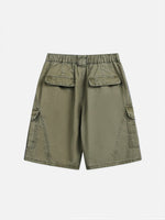 Loose-fit Multi-pocket Knee-length Shorts