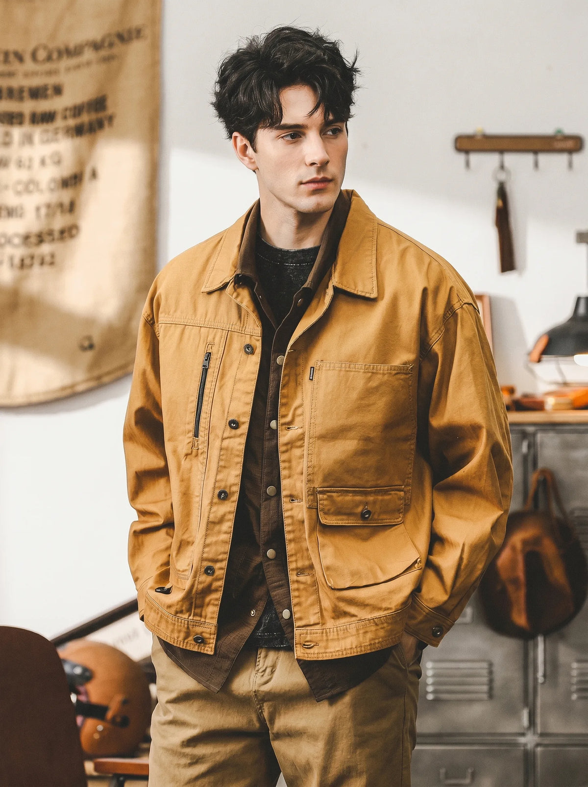 Heavy-duty "maillard-style" Workwear Jacket