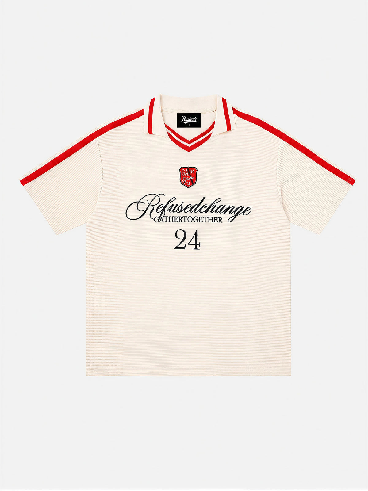 American Retro Color-block Lettering T-shirt