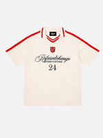 American Retro Color-block Lettering T-shirt
