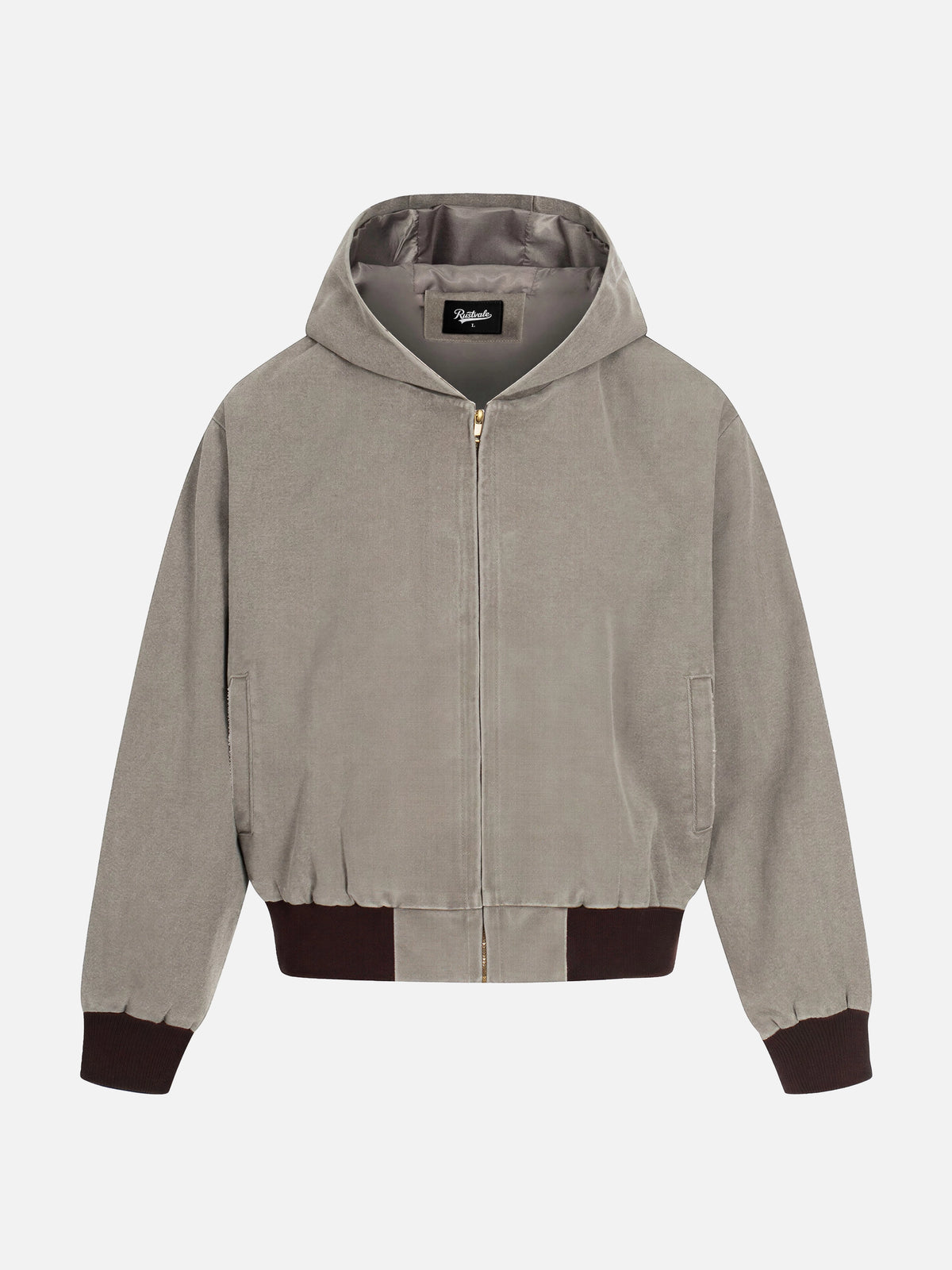Barn-style Garment-washed & Distressed Hooded Work Jacket
