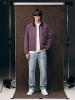 Vintage Distressed Washed Workwear Jacket