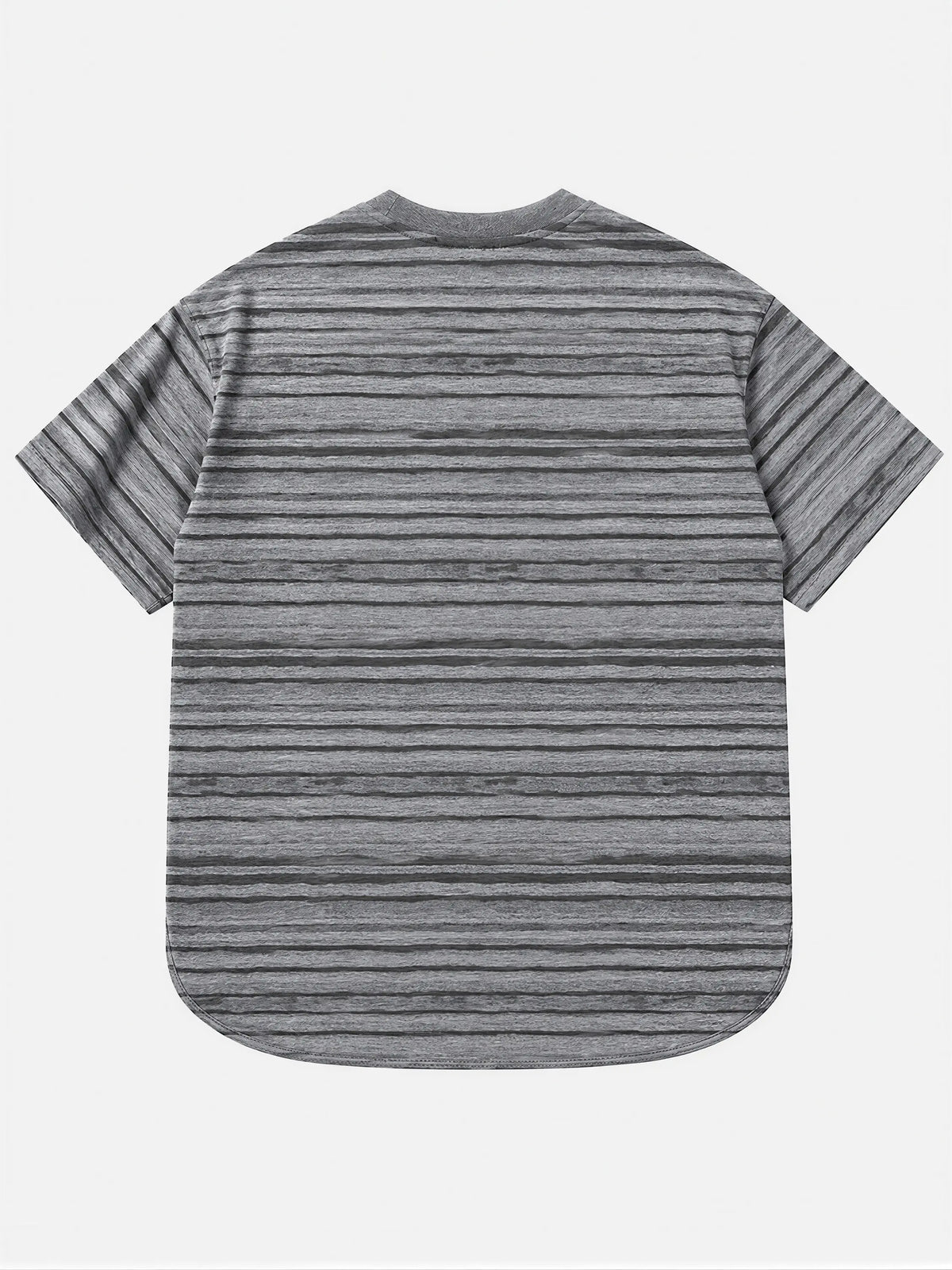 Loose-fit Striped T-shirt With Pocket Embroidery