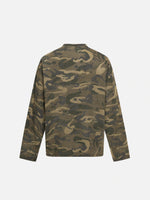 American Retro Camouflage Print Long-sleeve T-shirt