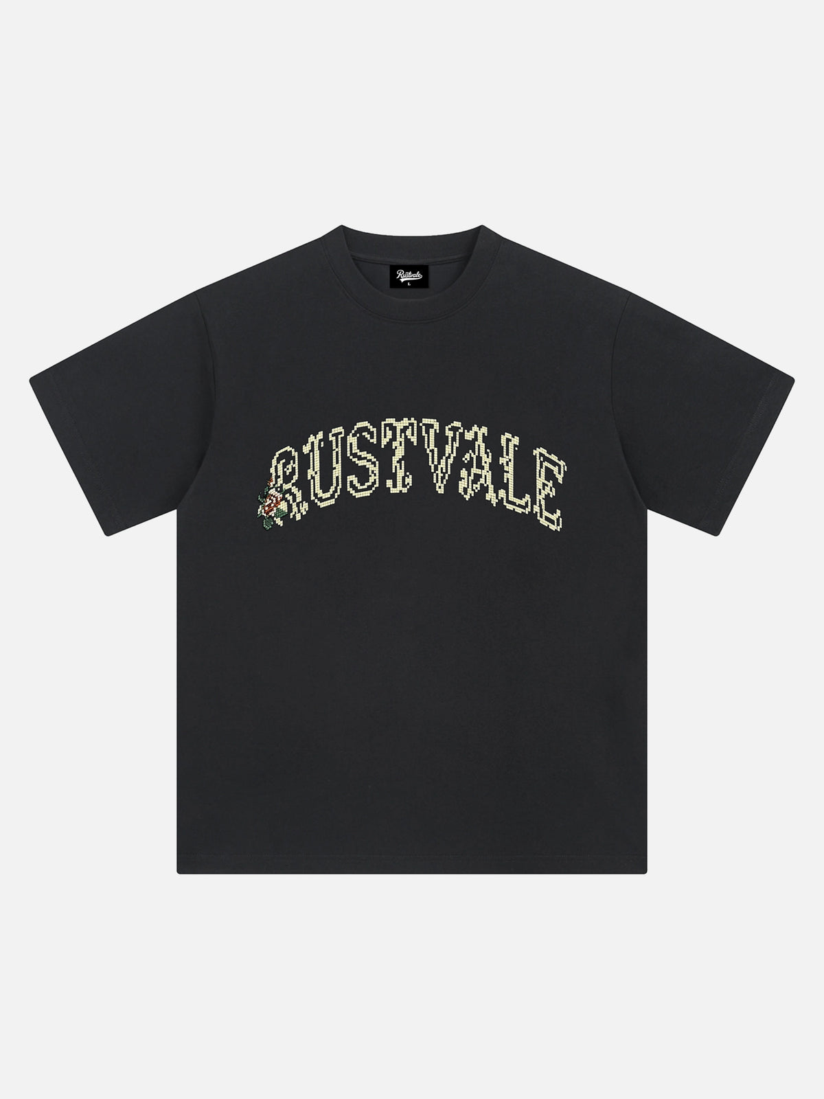 Pixel Rosen-Buchstaben T-Shirt