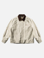 Color-block Revers Arbeitsjacke