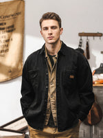American-style Vintage Loose-fit Utility Overshirt