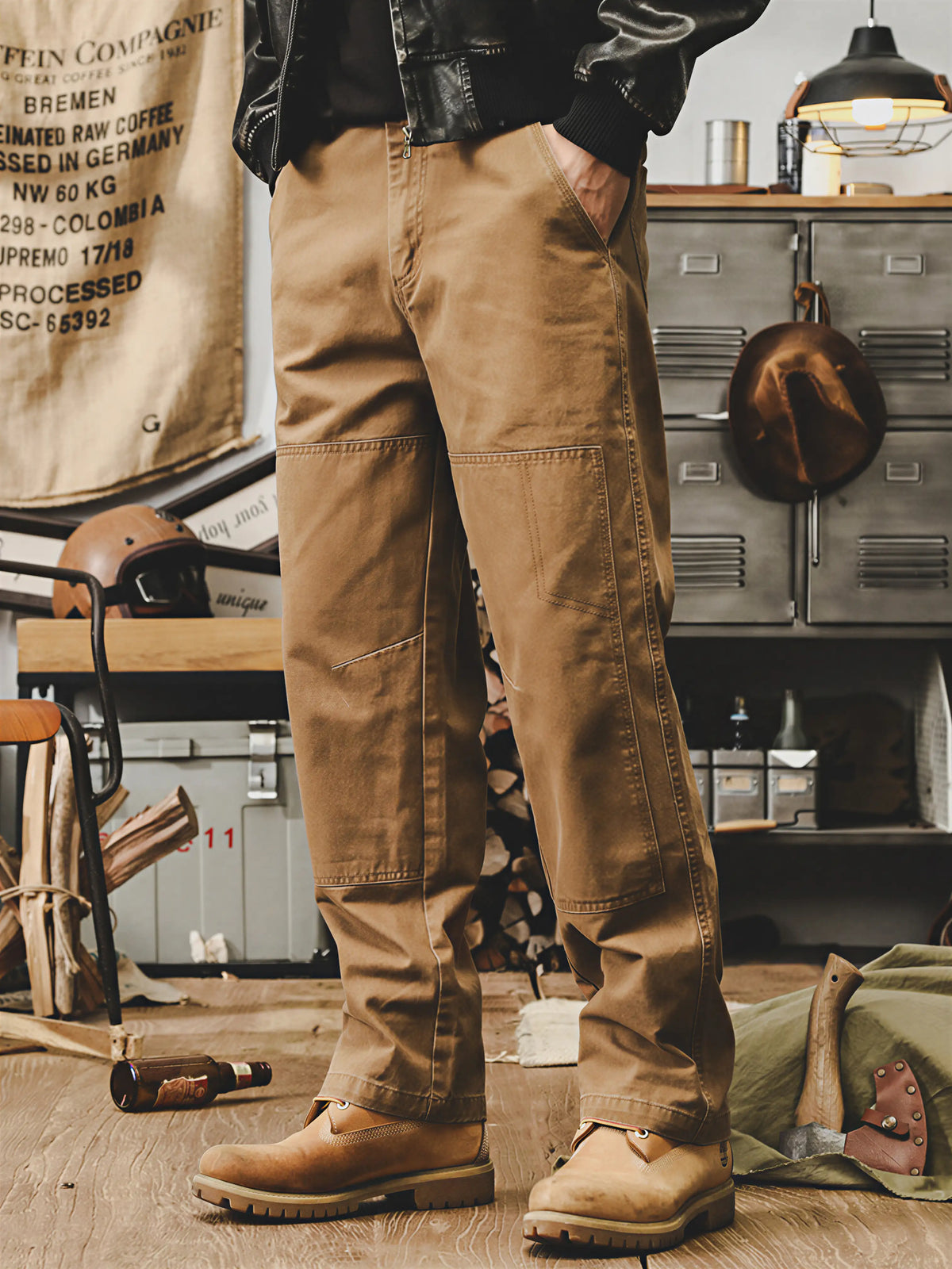 Heavyweight Straight-leg Work Pants (vintage Style)