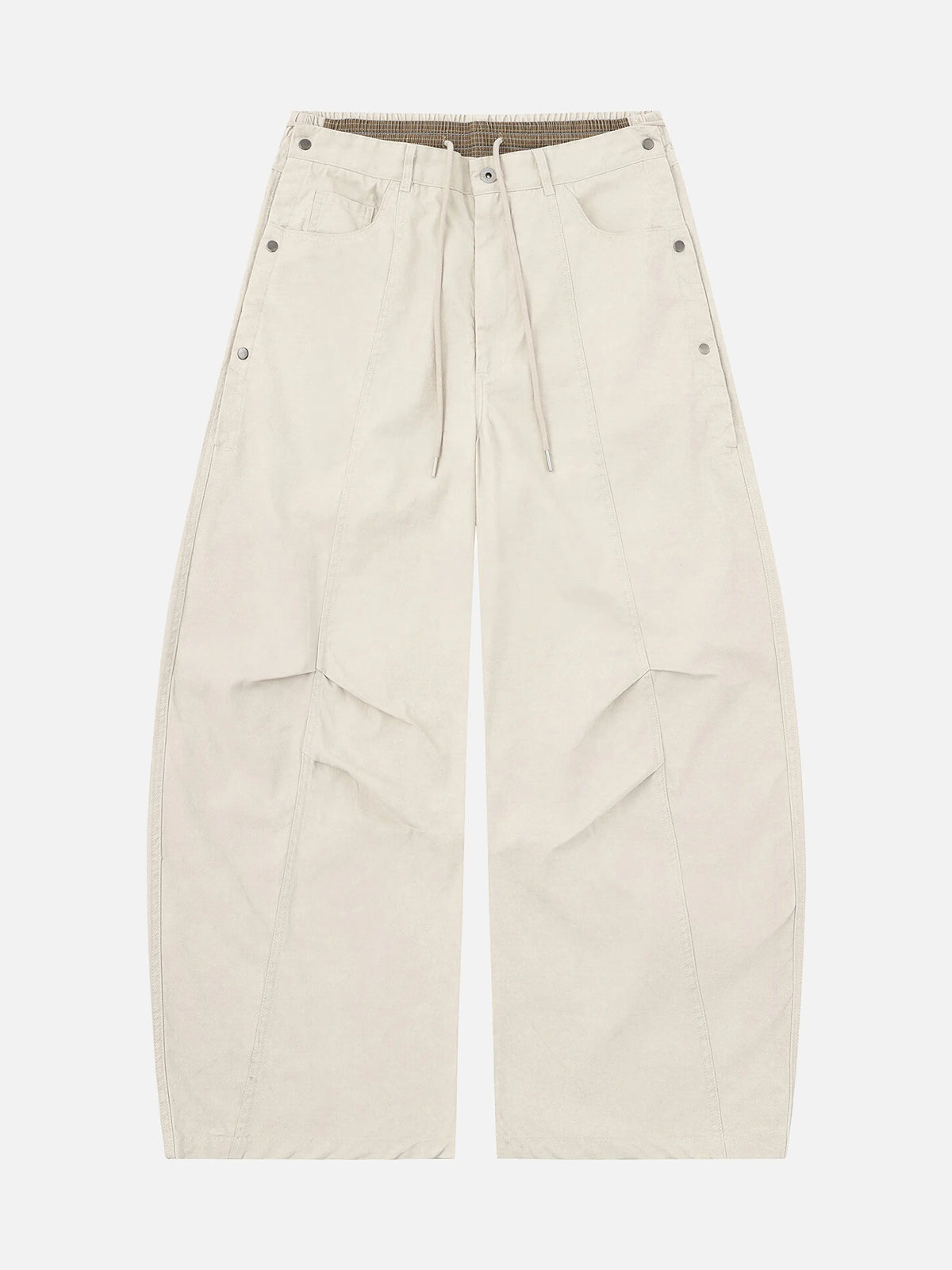 Faux Two-piece Loose-fit Canvas Cargo Pants
