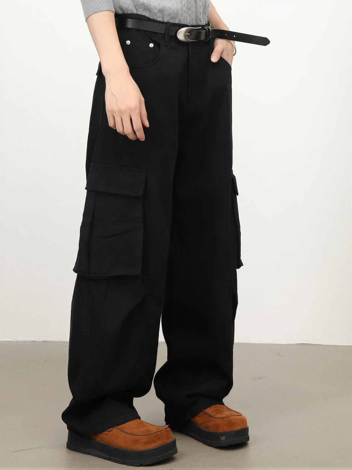Pure Cotton Multi-pocket Cargo "saber" Jeans
