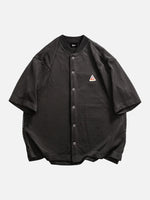 Retro Mesh Short-sleeve Shirt Cardigan