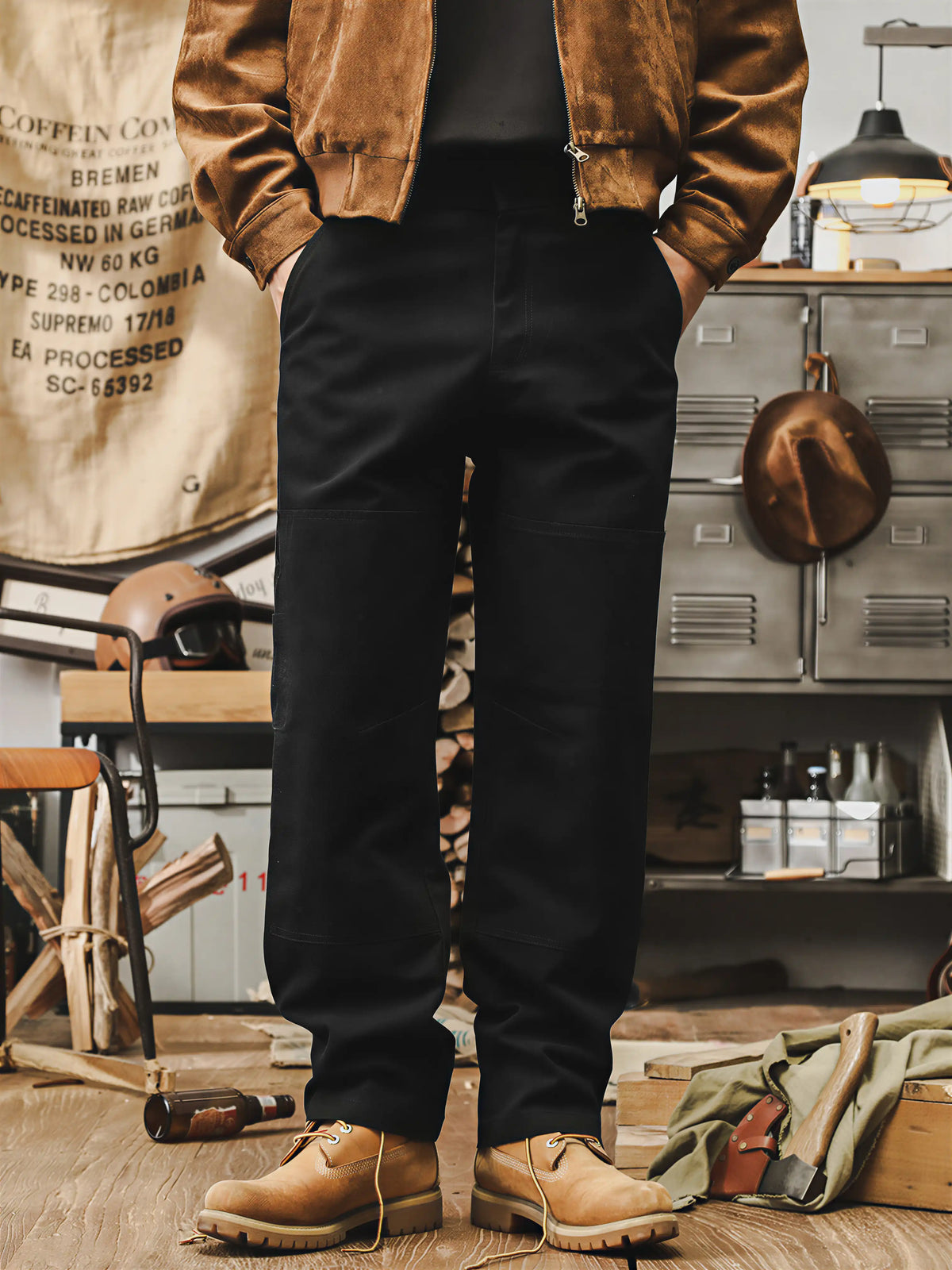 Heavyweight Straight-leg Work Pants (vintage Style)