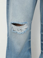 American-style High-street Washed Flared Jeans