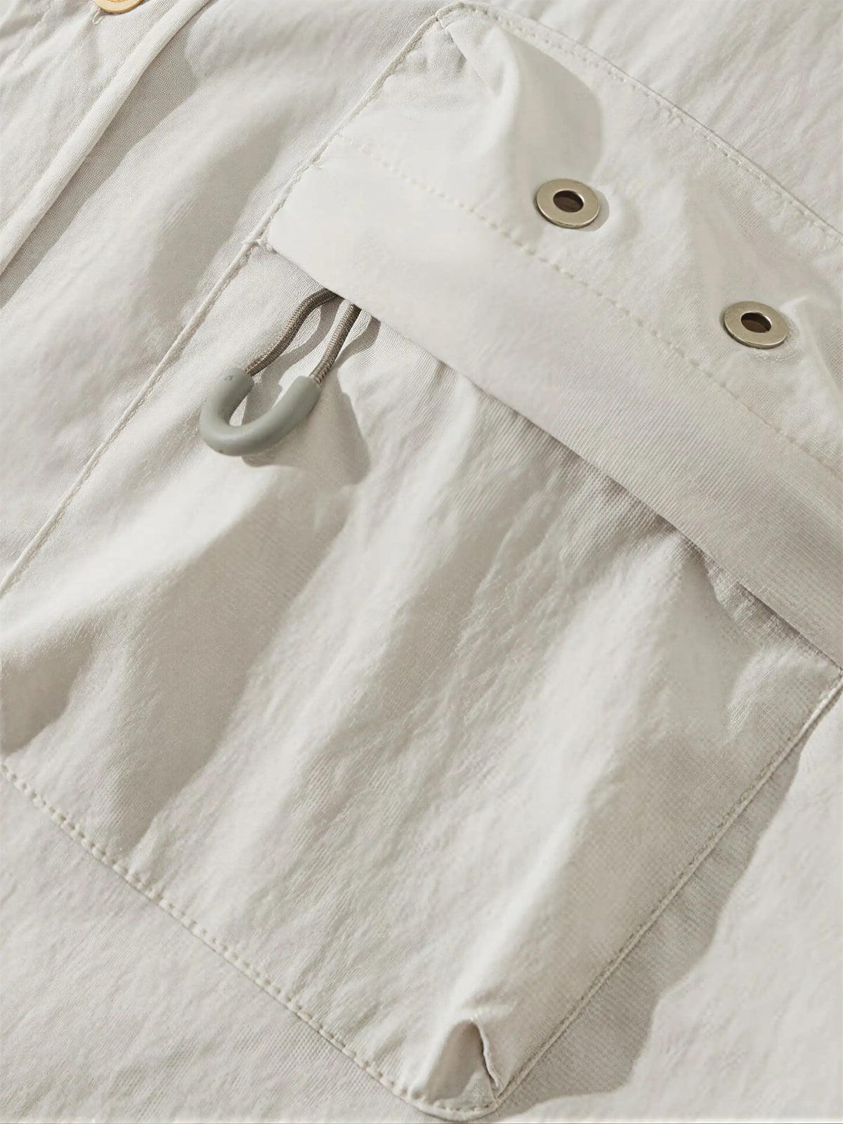 Camisa cargo de manga corta con paneles de bolsillo