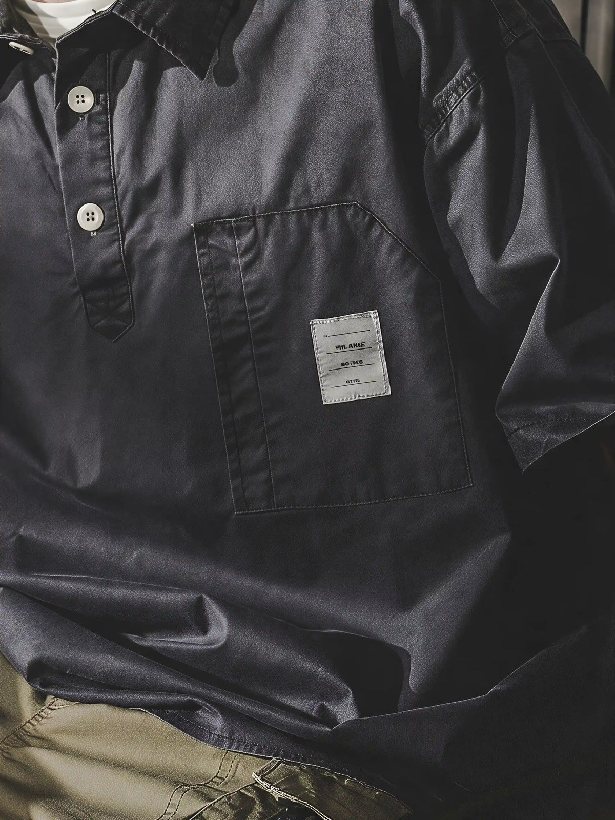 Retro Heavyweight Washed Short-Sleeve Polo Shirt
