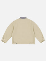 Barn-style Workwear Canvas Loose-fit Jacket