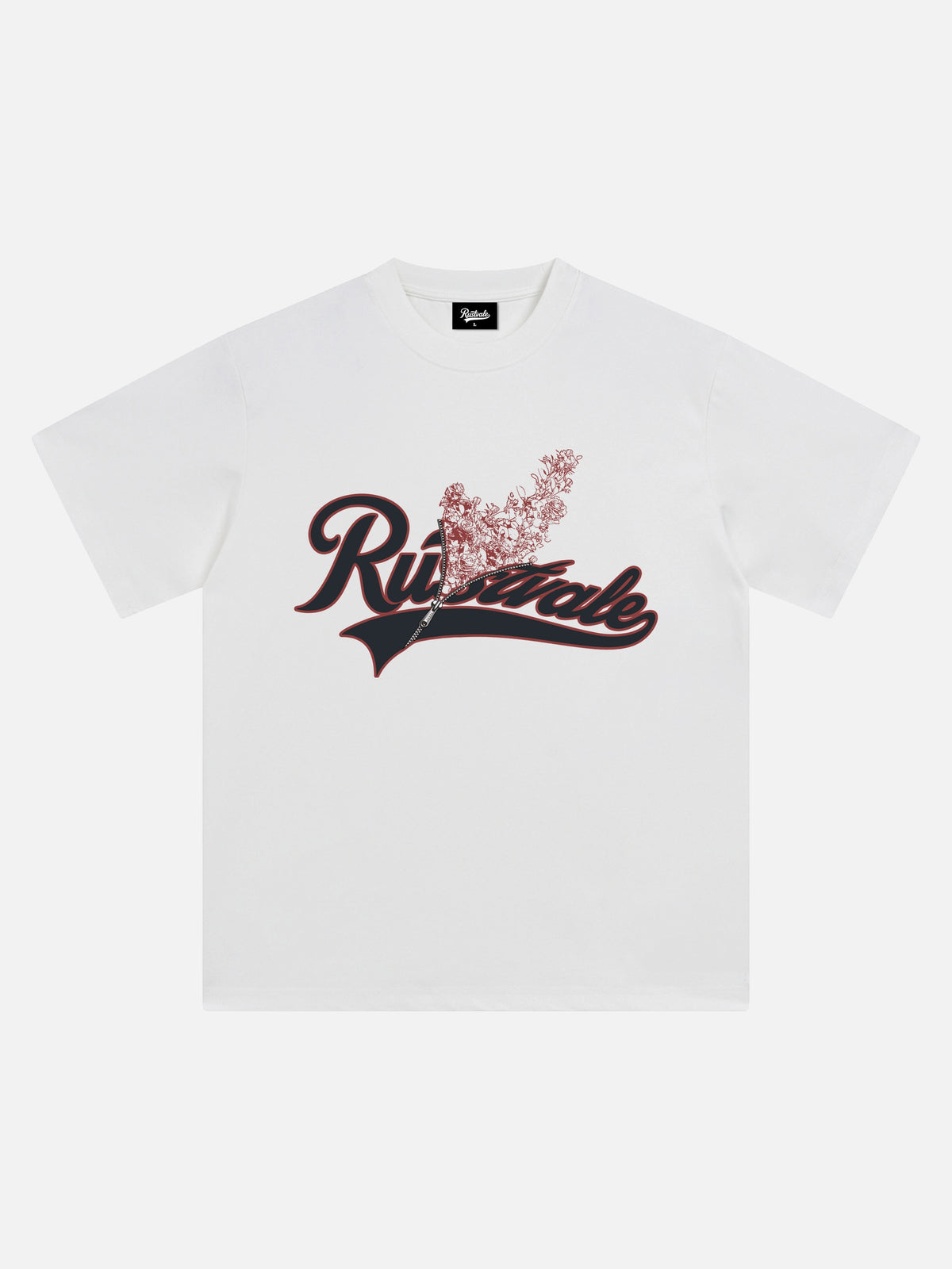 Rustvale Reißverschluss Rosen T-Shirt